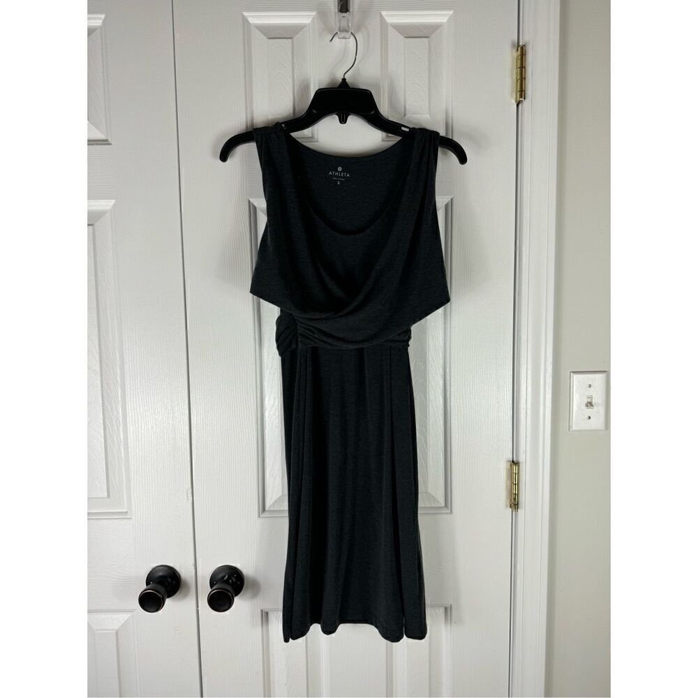 Athleta Womens Wrap Front Gray Dress Size Small
